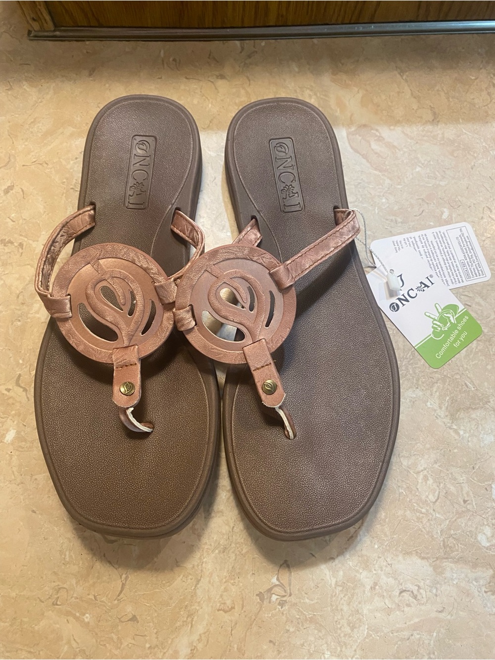 ONCAI  Circular Medallion Thong Sandals - Women's